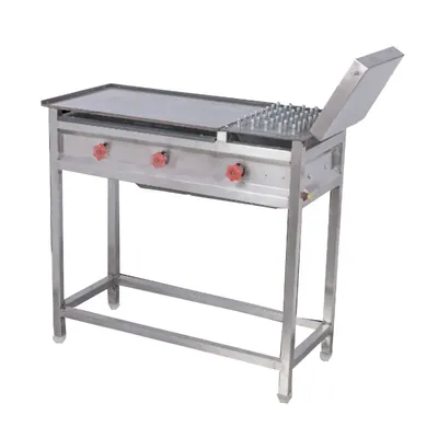 SS 38 x 26 x 32 Inch Standing Type Chapati (Roti) Jointless Tawa Bhatti (Model : Platinum)