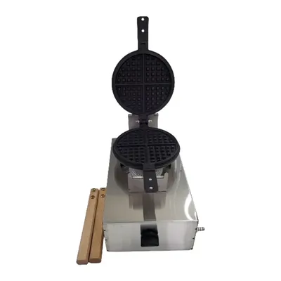 Auto Ignition Round Waffle Maker Machine with Stainless Steel Body, Gas Operated And Non Stick Coating