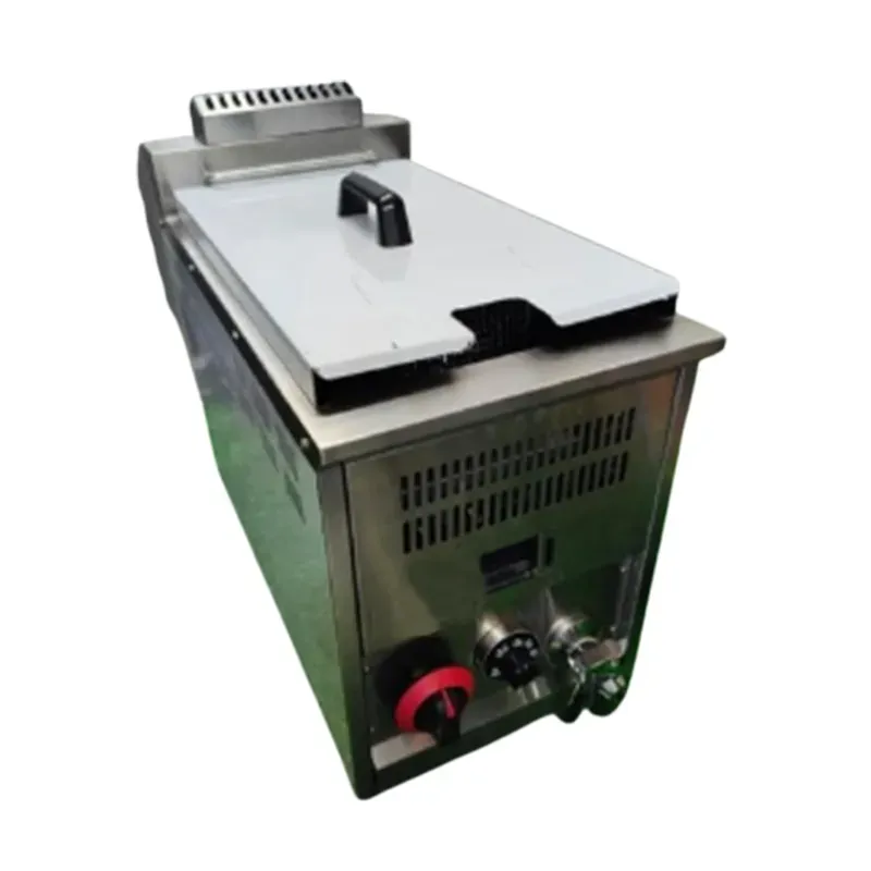 16 Litre Gas Oil Fryer Container Temperature Degree Celsius 90°C, 220°C Used in Fast food outlets, Restaurants, Food trucks