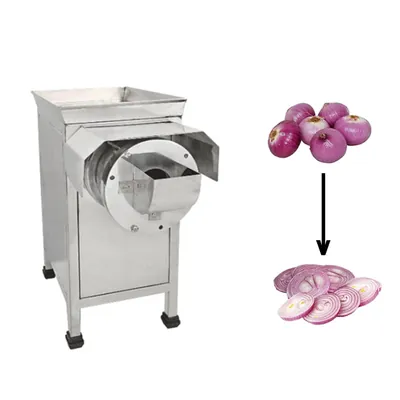 Semi Automatic 150 kg/hr Onion Slicer Machine with 0.5 HP Motor, Stainless Steel Body