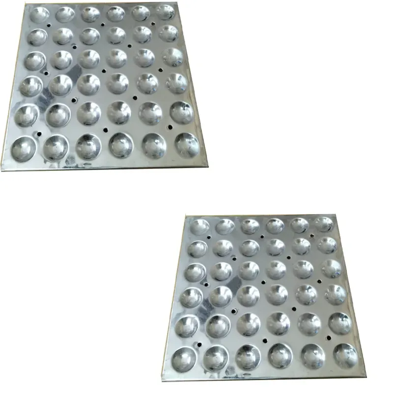 Pack of 2 SS Button Idli Tray Set, 30 x 40 cm