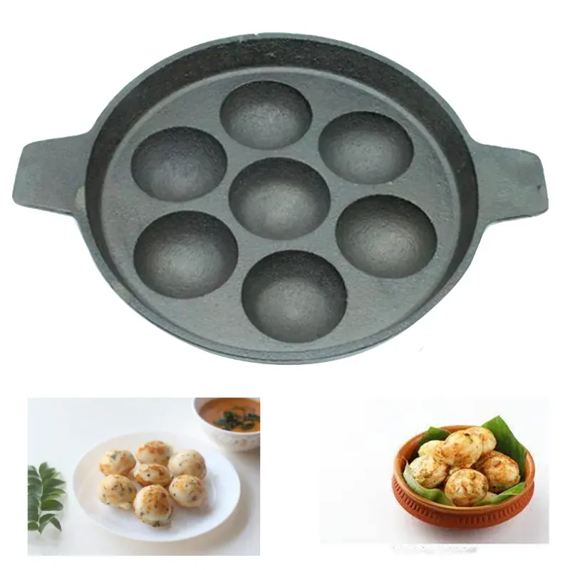 SBWG Semi-Commercial Gas Operated 7 Mould Round Shaped Paniyaram Pan