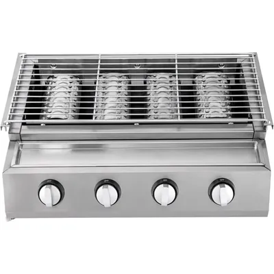 4 Burners Height Adjustable Stainless Steel Gas Barbecue Grill