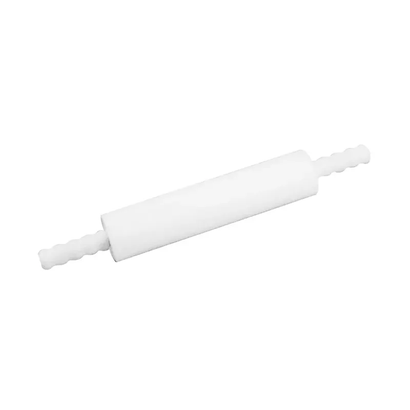 White Food Grade Plastic Ball Bearing Non-Stick Rolling Pin for Fondant, Pie Crust, Cookie, Pastry, Pasta, Pizza Dough (Size-3 x 10 Inch)