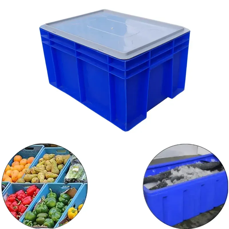 Singhal 19 L Multipurpose Plastic Crate with Lid, 400 x 300 x 200 mm