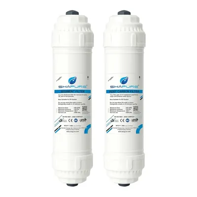 SHAPURE Inline Plastic Sediment and Carbon Filter for RO Water Purifier with an Elbow Connector
