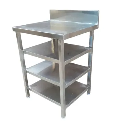 30 x 30 Inch Stainless Steel Kitchen Working Table with 4 Inch Backsplash
