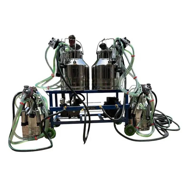 Portable Type Four Bucket (4 x 25 L) Milking Machine With 2 HP Motor and 1000 LPM Pump