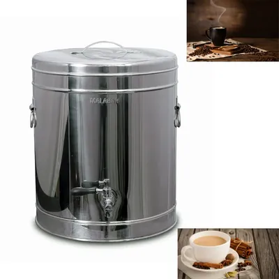 Malabar 20 L Eco-Friendly Stainless Steel Premium Urn with Tap for Tea/Coffee With Hot and Cold Pot Double Insulated Wall