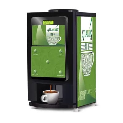 Atlantis 3 Litre Neo 2 Lane Premix Based Tea Coffee Vending Machine Hot Tank Capacity for Home, Shops, Offices