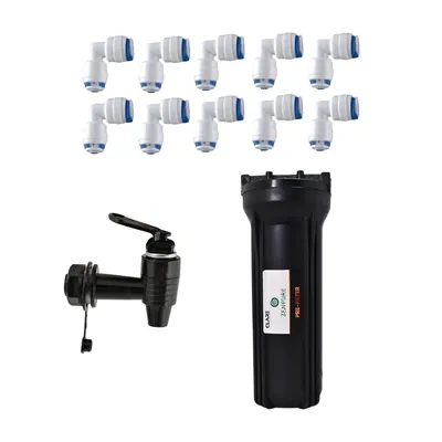 ZENPURE RO Service Combo Alkaline Upgrade Kit 9, RO Water Tap, Filter Housing and Elbows (Pack of 10)