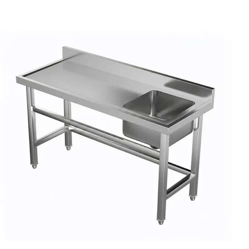 AAYAS INTERNATIONAL SS 44 x 24 x 34 Inch Rectangular Multipurpose Utility Single Bowl Sink for Hotel, Cloud Kitchen, Restaurant, Bakery Use