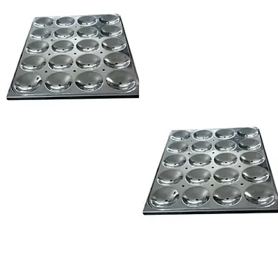 16.5 x 20.5 Inch 20 Cavity Regular Idli Tray, Stainless Steel 304 (Pack of 2)