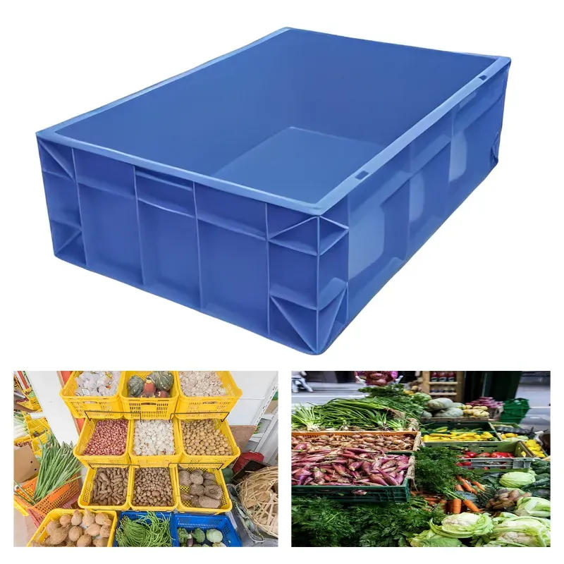 Aristo Pack of 3, 48 L, 650 x 450 x 210 mm Complete Closed Solid Plastic Crate, 6545210 CC