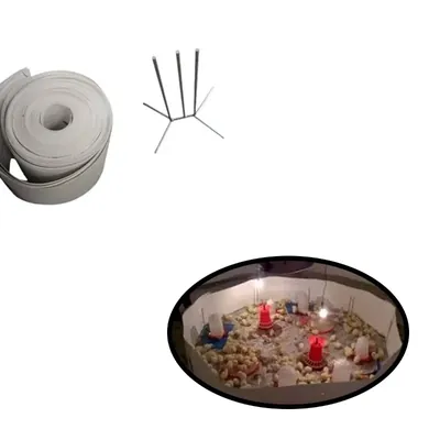 30 ft Round Chick Guard With 6 GI Stands