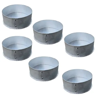 Heavy Duty (Pack of 6) Long Lasting Aluminum 5 Inch Round Shape Cake Moulds for Bakery Use