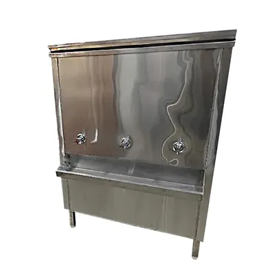 Stainless Steel 304 Grade 400 Litre Rust Proof Water Cooler with Triple Tap for Commercial Use