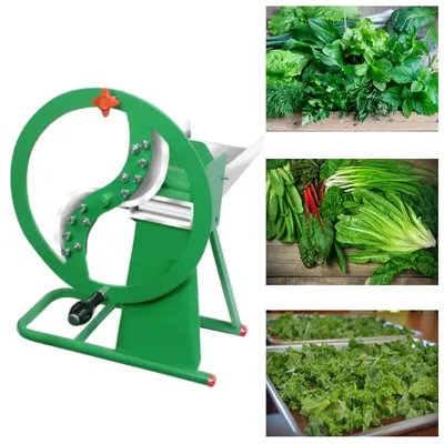 Manual Saag Cutter Toka Spinach Cutter Machine with Stainless Steel Blades, 14 x 12 x 7 cm, Sheet Metal