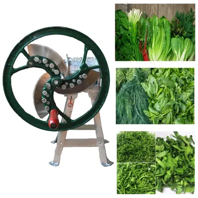 Golden Horn Hand Operated Table Top Angle Fitted 3 Stainless Steel Blades Saag Cutter Machine