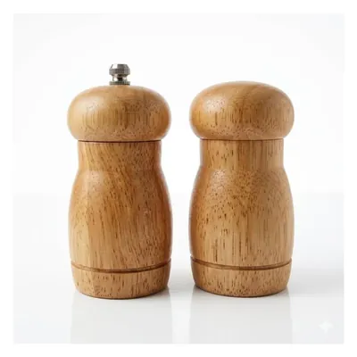Wooden 6 Inch Salt and Pepper Case (Set of 2)