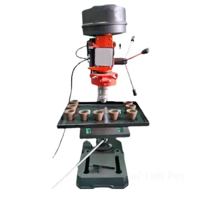 Automatic 350 W Drill Press Type Sambrani Cup Making Machine