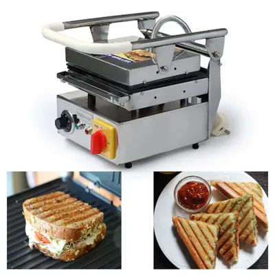 Volterson 3 Step 2 Slice SS Electric Sandwich Griller With Spring. 11 x 11 Inch Plate Size