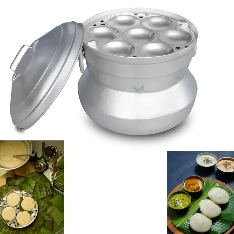 Malabar Gas Operated Aluminium Idli Maker, Satti Steamer, 12 Idli at a Time