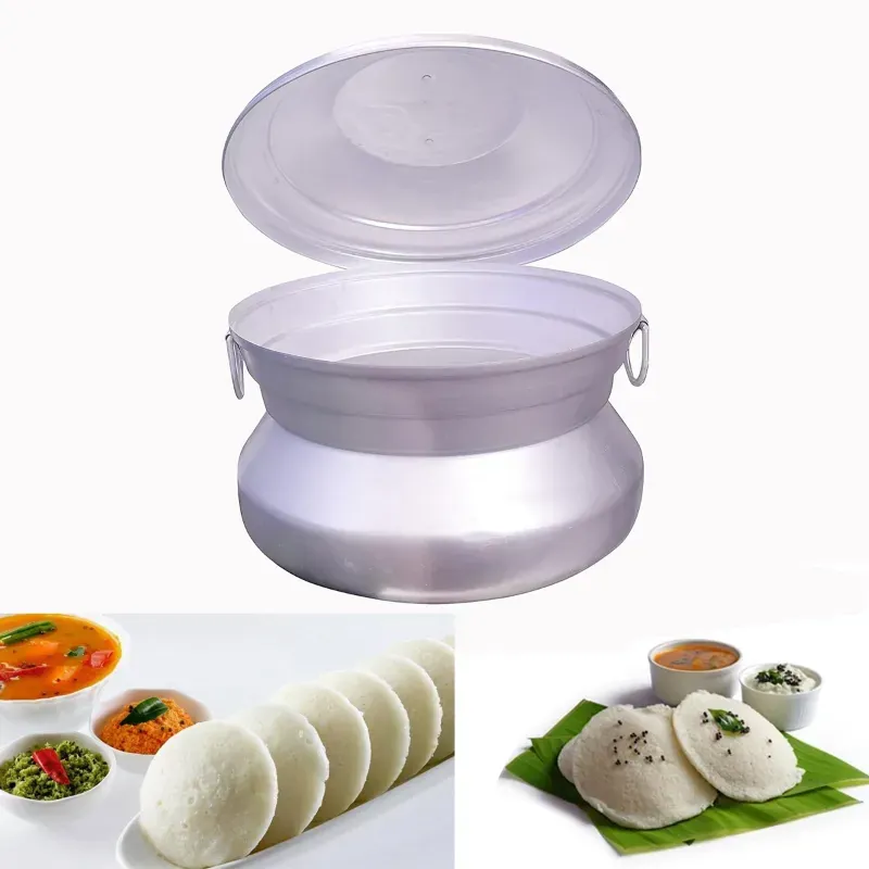 Malabar Gas Operated Aluminium Idli Maker, Satti Steamer for Restaurant and Canteen, 42 Idli at a Time
