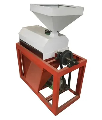 Commercial Semi-Automatic 5 HP Dal Polisher, 400 kg Per Hour