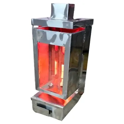 Table Top Dual Burner Shawarma Machine with Glass Door 0.5 HP With 25 kg Approx. For Restaurants, Food Stalls, Catering