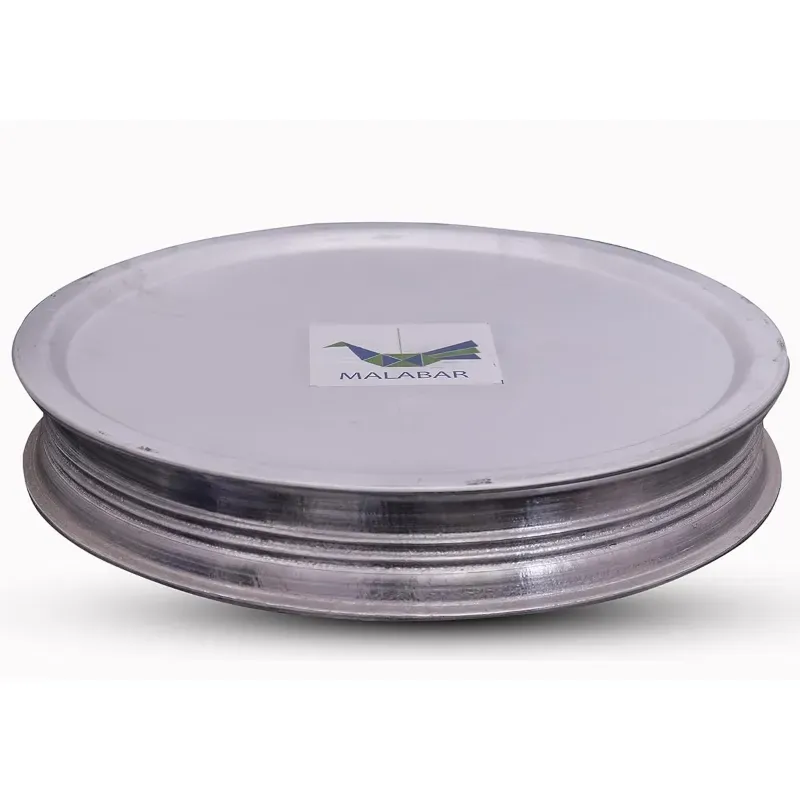 Malabar Aluminum Uruli (Silver) For Cooking With Lid- Small Size (Size-11.5 Inch)