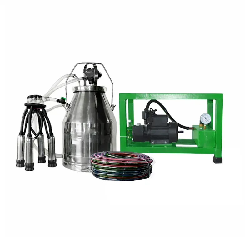 Single Bucket (25 Litre) Monoblock Milking Machine With 0.5 HP Motor, 150 LPM Pump & 20 ft Vacuum Pipe