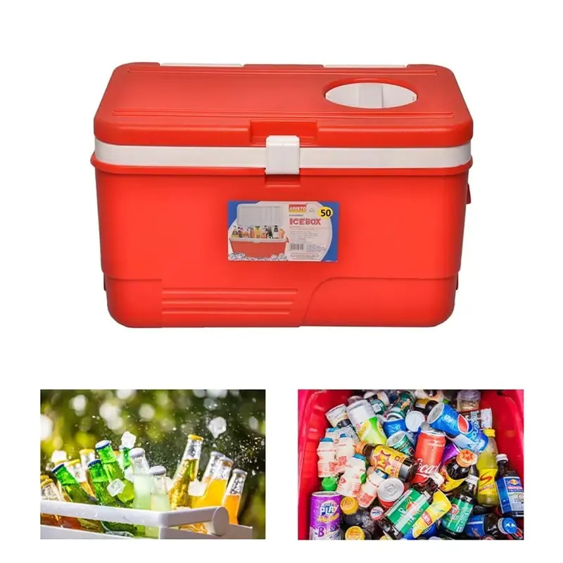 Aristo 50 Litre Insulated Ice Box with Vending Lid, 8 to 10 hrs Cooling Support for Picnic, Outing and Medical Purposes