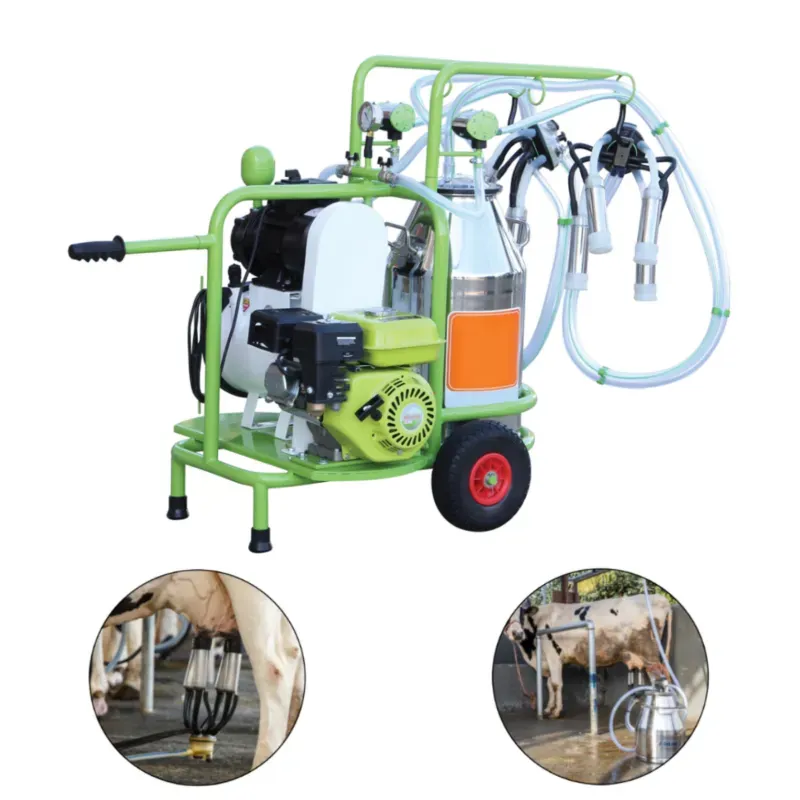Dual Power Operating Milking Machine with 1 HP Motor and 6.5 HP Engine