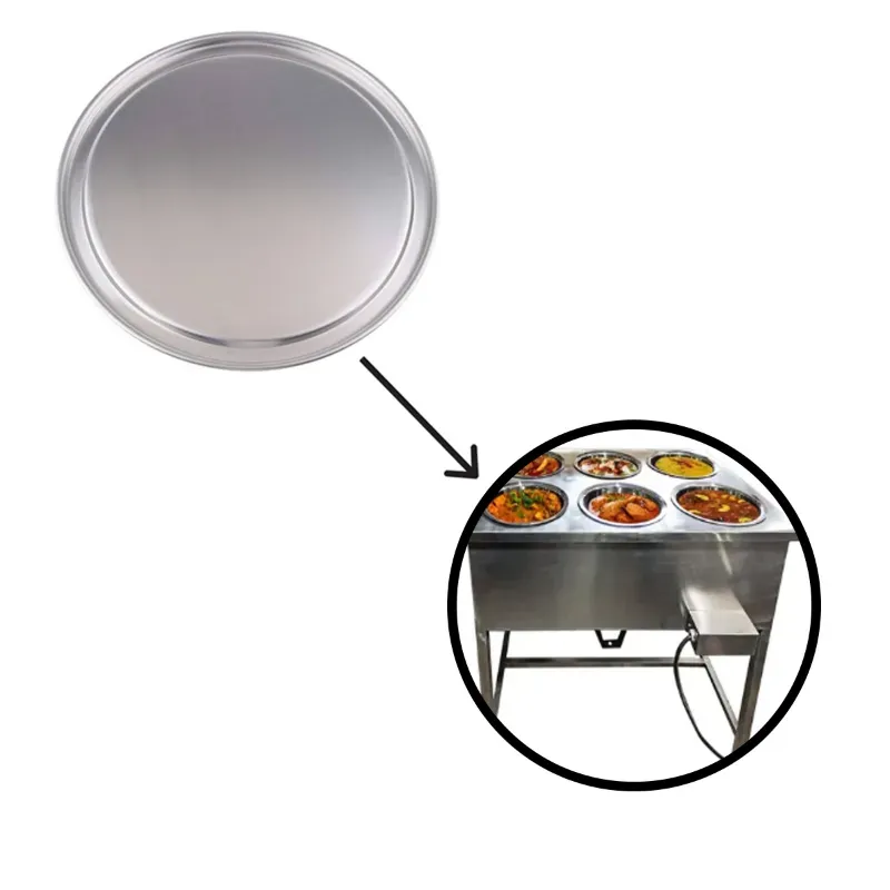 Lid for Heavy Duty 6 Pot Electric Bain Marie For Buffet Purpose 3 kW, SS Body, Single Phase