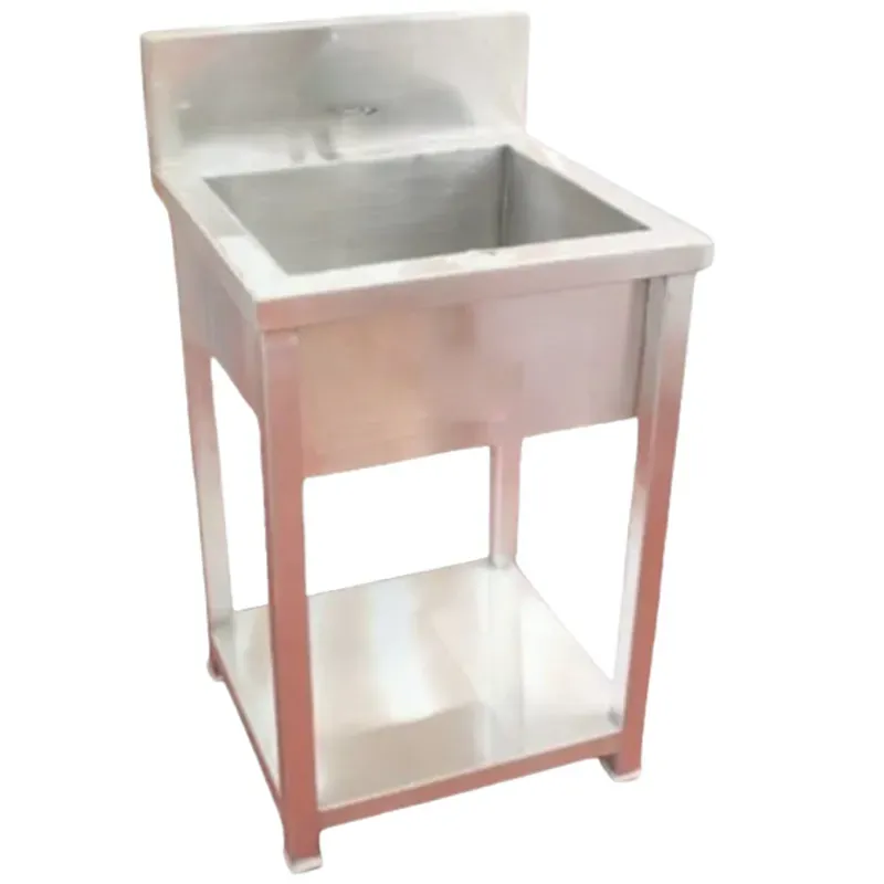 Highly Durable 18 x 18 Inch Kitchen Sink of Single Unit without Tap, SS 304 Body, 22 x 24 x 30 Inch For Cafes, Laboratories
