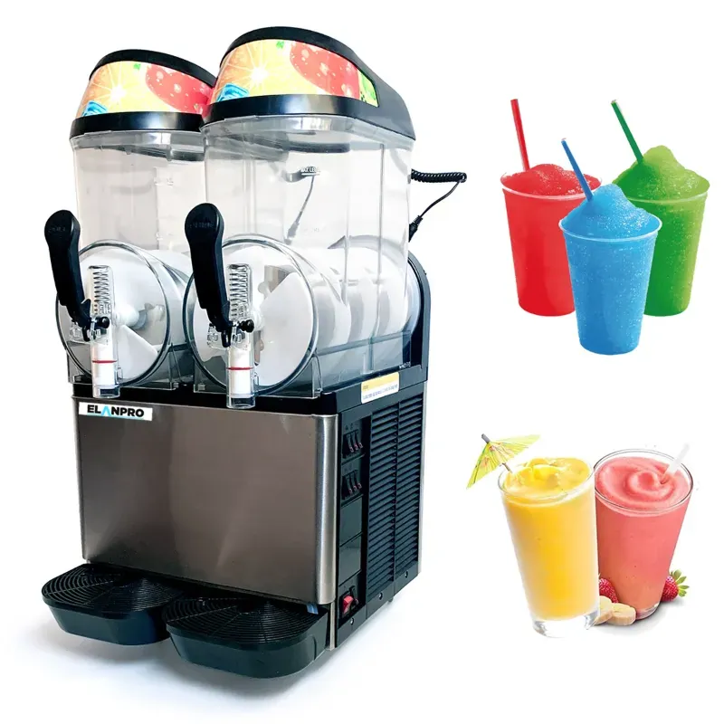 Elanpro FBXC 224 Electric Slush Dispenser Machine, 12 L+12 L Capacity