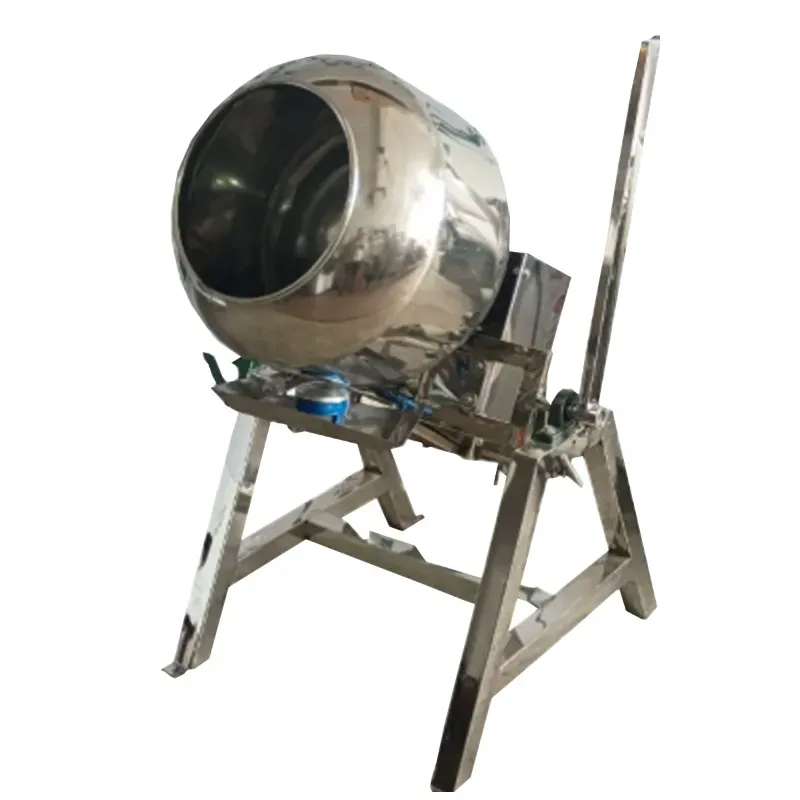 16 x 20 Inch Small Tilting Coating Pan With Gas Operation, 0.75 HP Motor, 10 kg Capacity