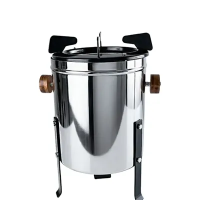 Smokeless Portable 22 x 22 x 34 cm Cooking Stove Chulha with Stainless Steel Body for Outdoor BBQ, Picnic and Hiking