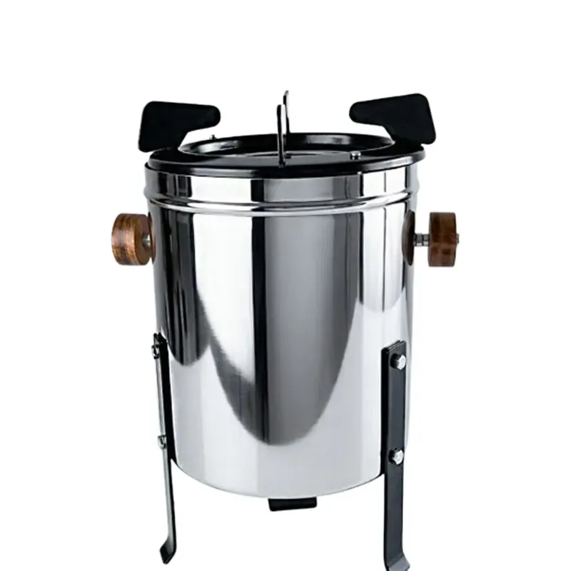 Smokeless Portable 22 x 22 x 34 cm Cooking Stove Chulha with Stainless Steel Body for Outdoor BBQ, Picnic and Hiking