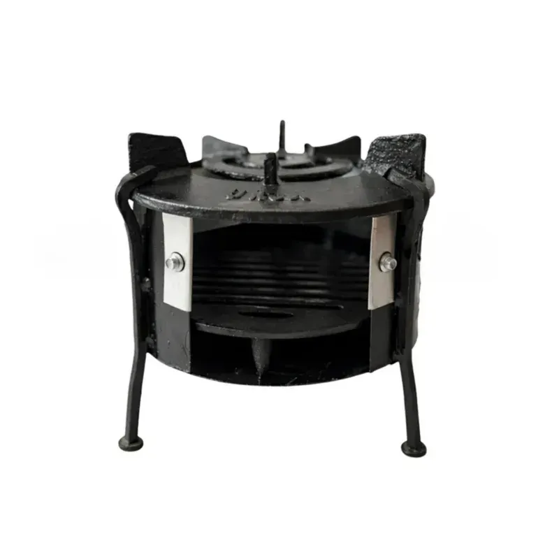 aarogyam URJA Black 10.5-Inch Diameter Natural Draft Smokeless Wood Burning Chulha for Cooking