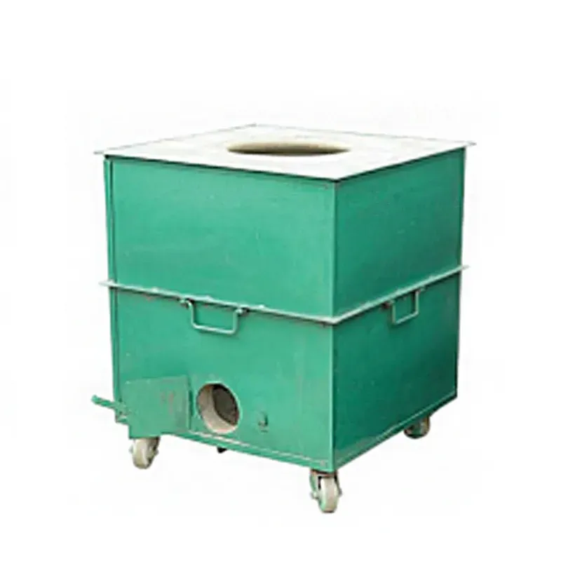 28 x 28 x 34 Inch Mild Steel Square Shape Charcoal Tandoor With 15 Inch Mouth Dia and 4 Wheels