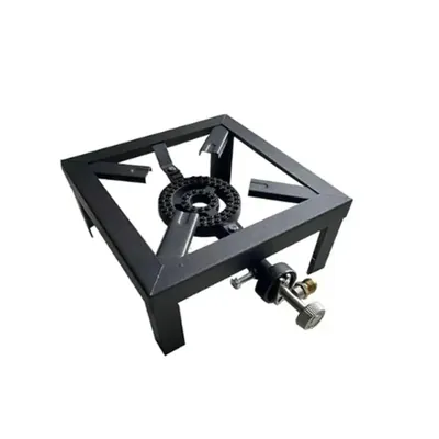Alloy Steel 15 x 15 x 12 Inch Square Shaped Stove Chulha with Jodhpuri Burner Ideal for Both Domestic and Commercial Use