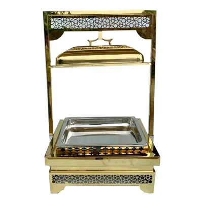 Stainless Steel 18 Inch (Star Model) Mirror Polished Square Chafing Dish For Wedding and Catering Events