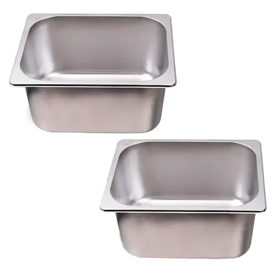 Stainless Steel 1/6 150 mm Depth GN Pan (Pack of 2)