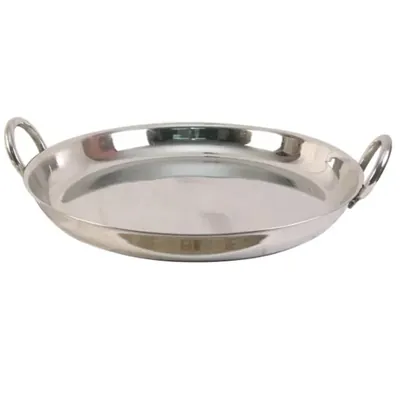 Heavy Duty Stainless Steel 20 Inch Curve Border Jalebi Kadhai Wok, 3 mm Thickness