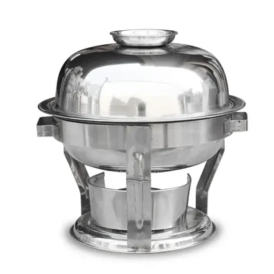 Malabar Stainless Steel Round Buffet Food Warmer, 5 Litre Capacity