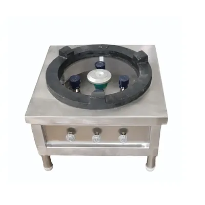 Biryani Stainless Steel Gas Dum Bhatti (34 x 34 x 24) inch with 5 Burners for Hotel, Restaurant