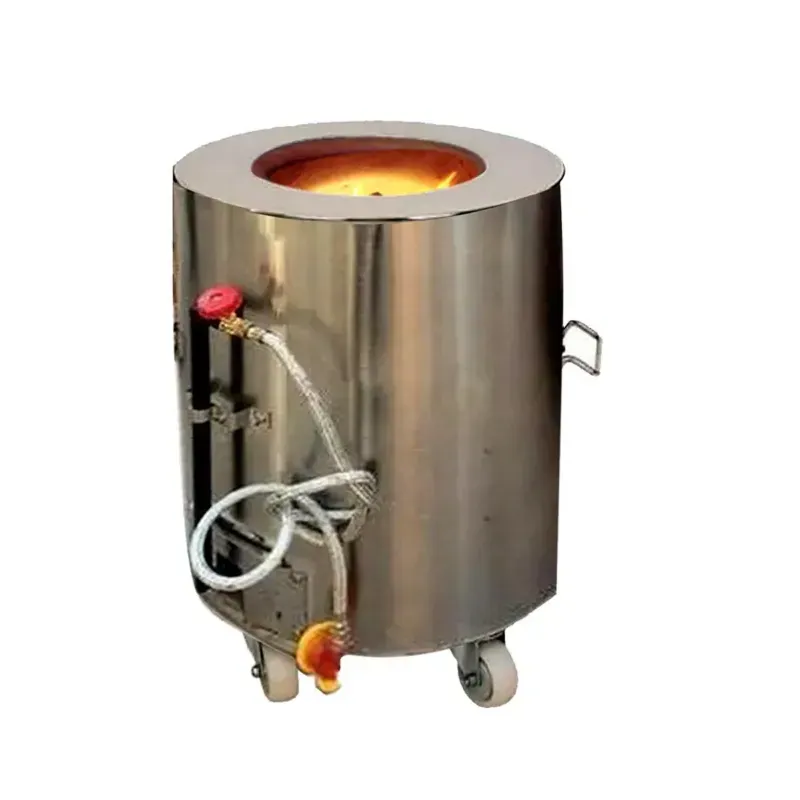 Commercial 24 x 24 x 35 Inch Round Shape Gas Tandoor, SS Body