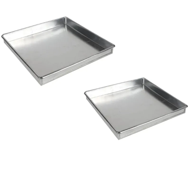 12 x 12 Inch Dhokla Tray with Stainless Steel Body (Pack of 2)